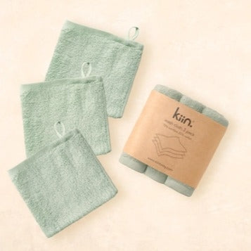 Kiin Bamboo Wash Cloths - Sage
