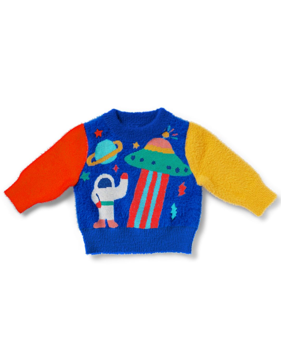 Rocket Ride Knit Jumper - Cosy Winter Kids Sweater - Halcyon Nights