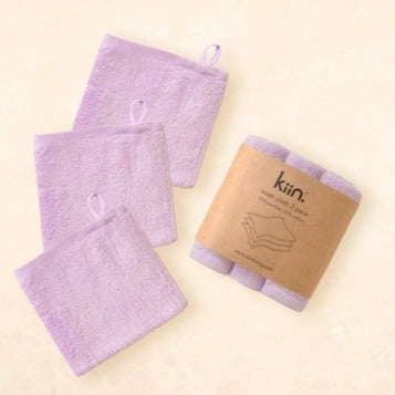 Kiin Bamboo Wash Cloths - Lilac